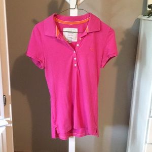 AEO Pink Polo Shirt Women’s Size M